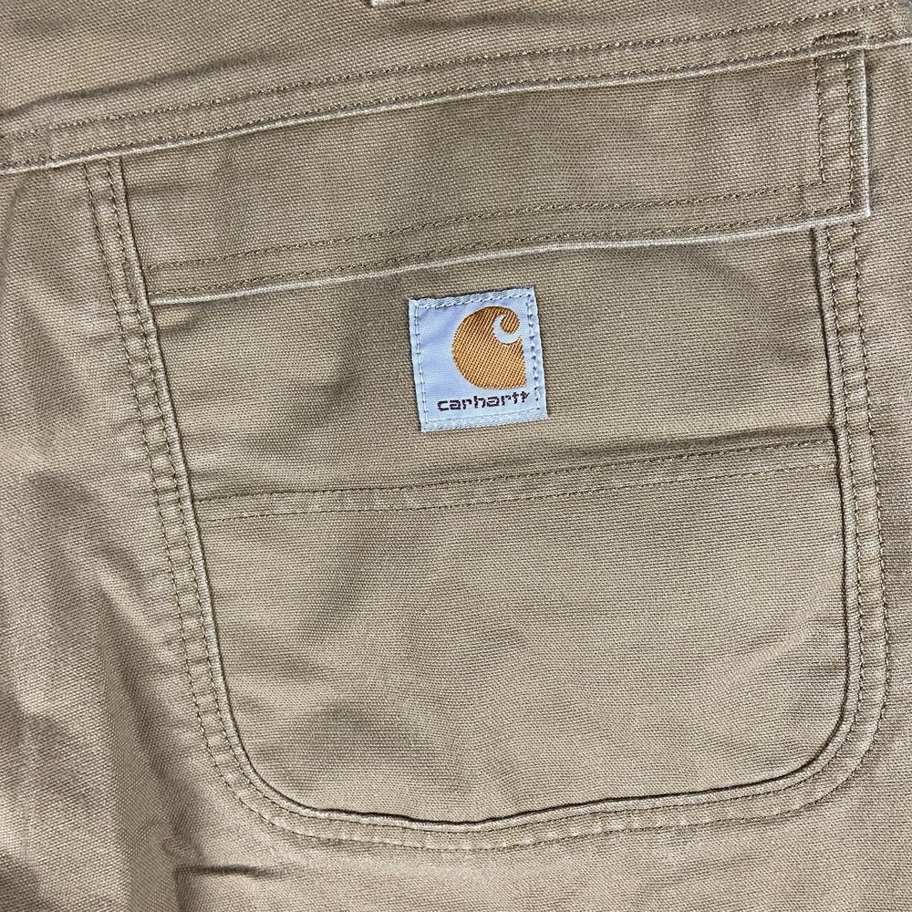 Carhartt Canvas Pants Size 36x32 Tan Full Swing Relaxed Fit Straight Work Wear - Picture 4 of 9